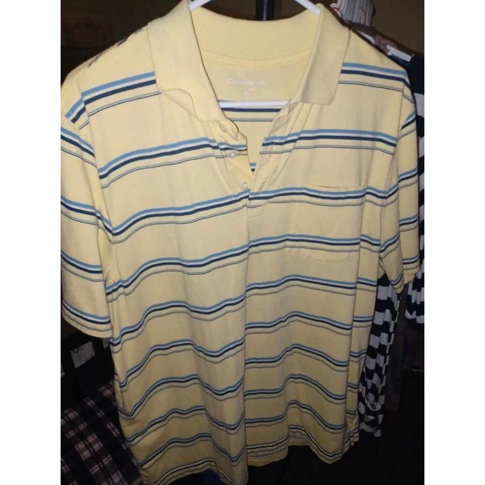Yellow stripped men's shirt